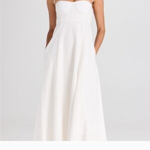 Pixie Market Strapless Cream Dress